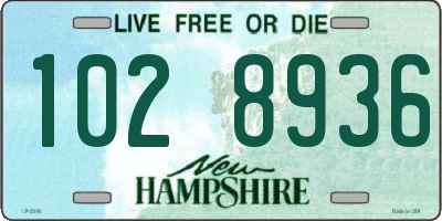 NH license plate 1028936