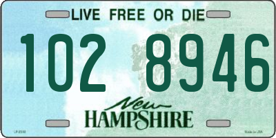 NH license plate 1028946