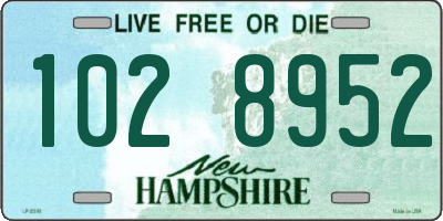 NH license plate 1028952