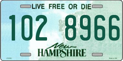 NH license plate 1028966