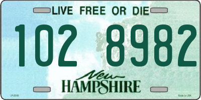 NH license plate 1028982