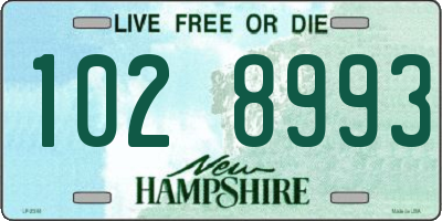 NH license plate 1028993