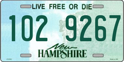 NH license plate 1029267