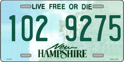 NH license plate 1029275