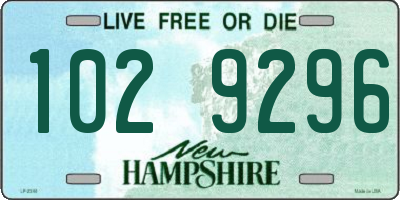 NH license plate 1029296