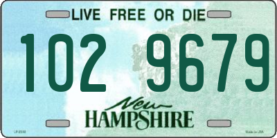 NH license plate 1029679