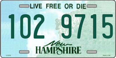 NH license plate 1029715