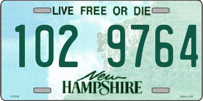 NH license plate 1029764