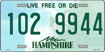 NH license plate 1029944