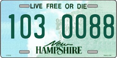 NH license plate 1030088