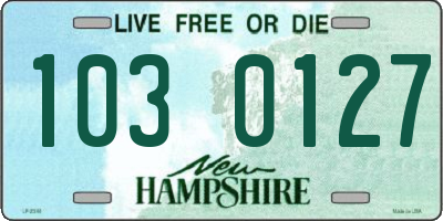 NH license plate 1030127