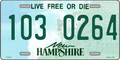 NH license plate 1030264