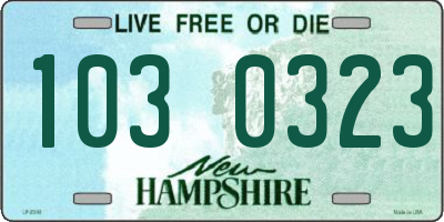 NH license plate 1030323