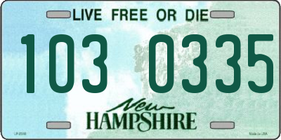 NH license plate 1030335