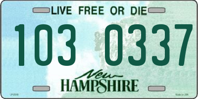 NH license plate 1030337