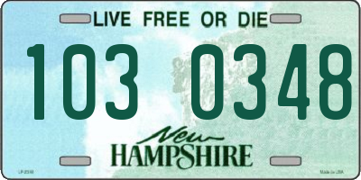 NH license plate 1030348