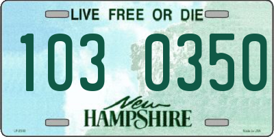 NH license plate 1030350