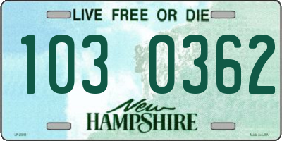 NH license plate 1030362