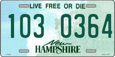 NH license plate 1030364