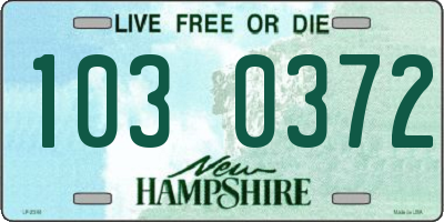 NH license plate 1030372