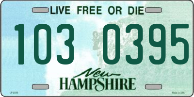 NH license plate 1030395