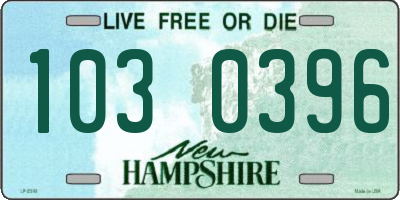 NH license plate 1030396