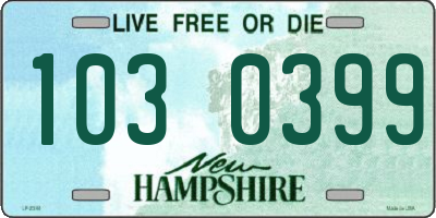 NH license plate 1030399