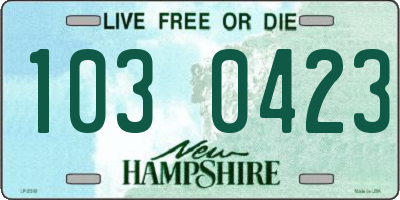 NH license plate 1030423