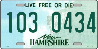 NH license plate 1030434