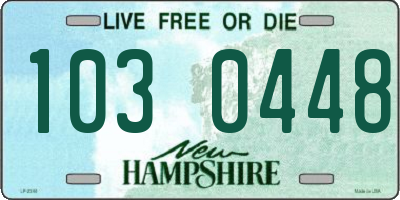 NH license plate 1030448