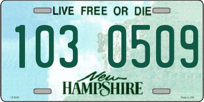 NH license plate 1030509