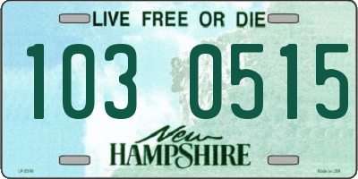 NH license plate 1030515