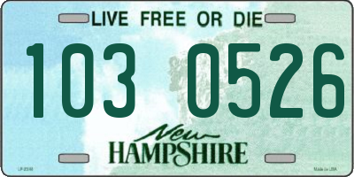 NH license plate 1030526