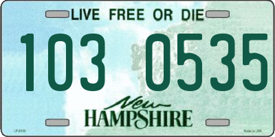 NH license plate 1030535