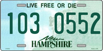 NH license plate 1030552