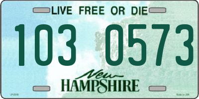 NH license plate 1030573