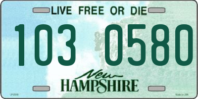 NH license plate 1030580
