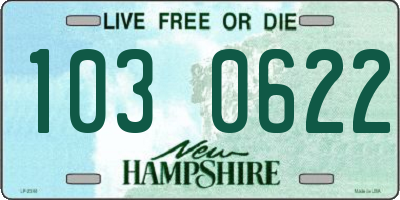 NH license plate 1030622