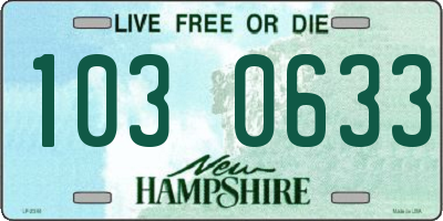 NH license plate 1030633