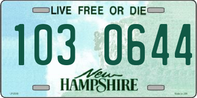 NH license plate 1030644