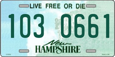 NH license plate 1030661