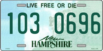 NH license plate 1030696