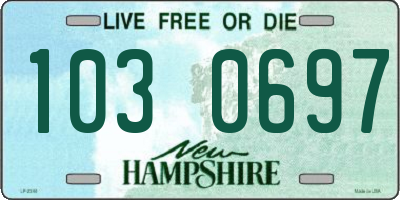 NH license plate 1030697