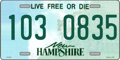 NH license plate 1030835