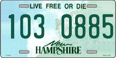 NH license plate 1030885