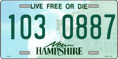 NH license plate 1030887