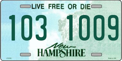 NH license plate 1031009