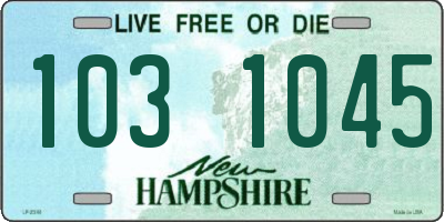 NH license plate 1031045