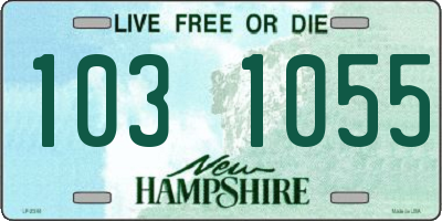 NH license plate 1031055