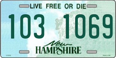 NH license plate 1031069